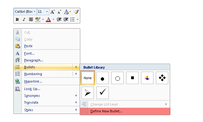 how-can-i-set-default-indentation-for-bullet-list-in-word-2007-super