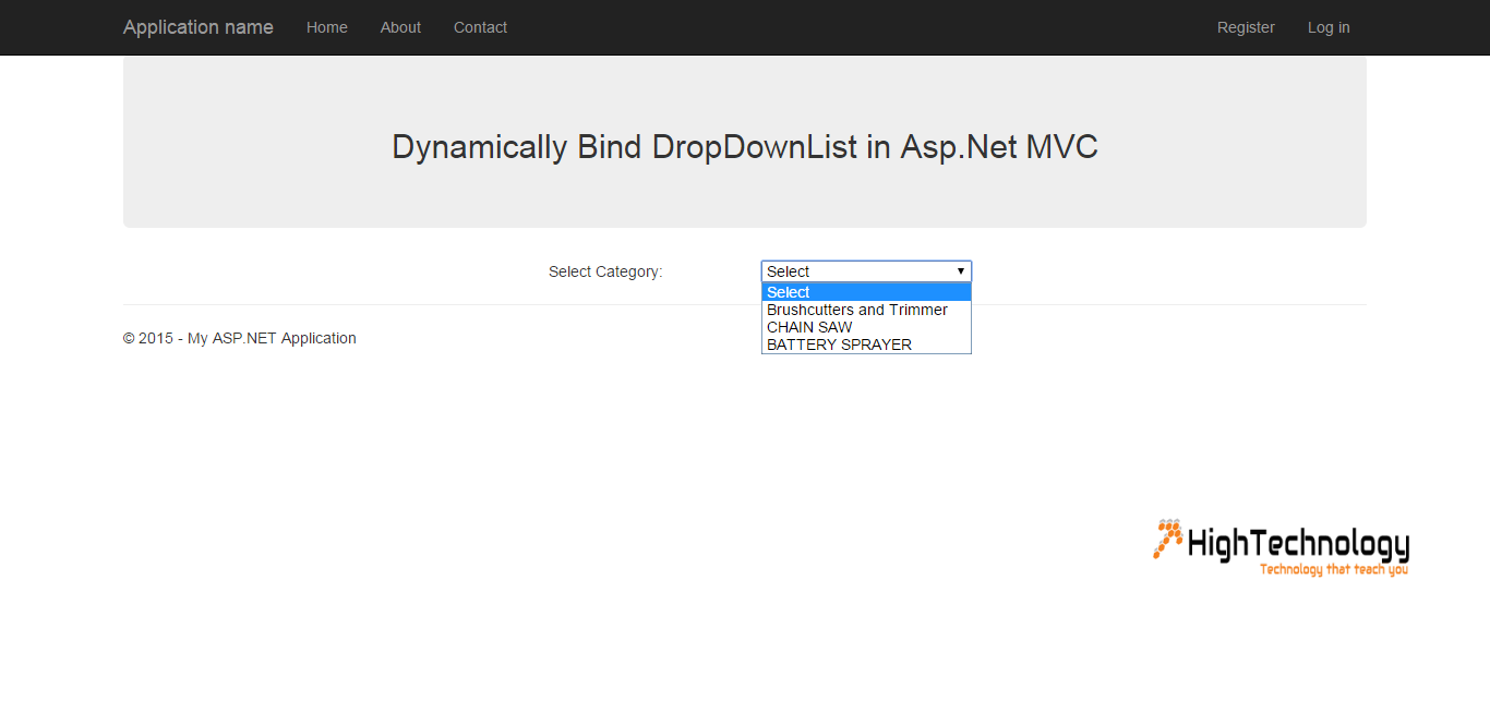 bind dropdownlist in asp net core mvc