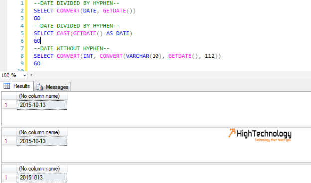 How to Extract Only Date from Getdate in SQL Server